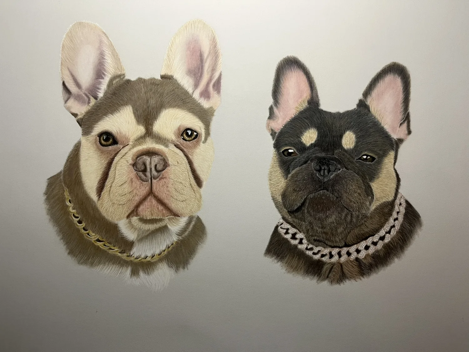 Bulldog Pair by Art by Rachel